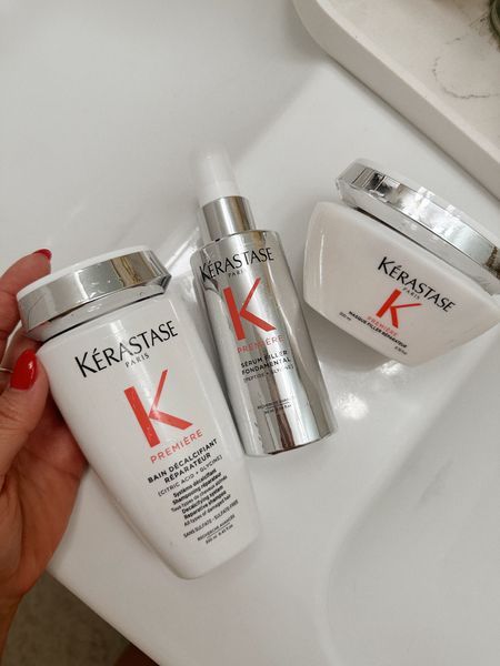 I’m slightly obsessed with my new Shampoo, heat protectant and hair mask via Kerastase! They are SO good and are helping my hair get healthier! 
Take 20% off with code FAM24

#LTKSaleAlert #LTKFindsUnder50 #LTKBeauty