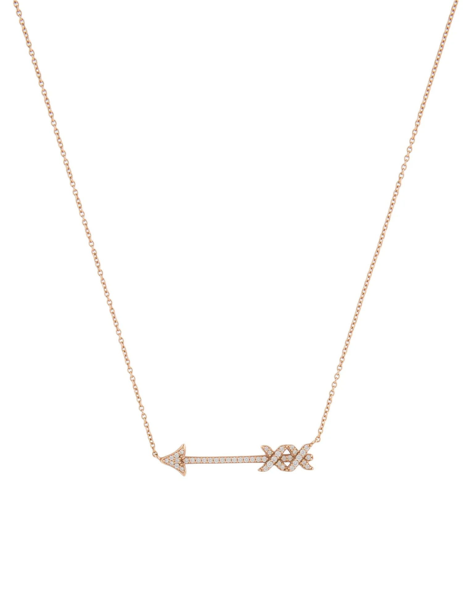 18K Diamond Graffiti Arrow Necklace | The RealReal