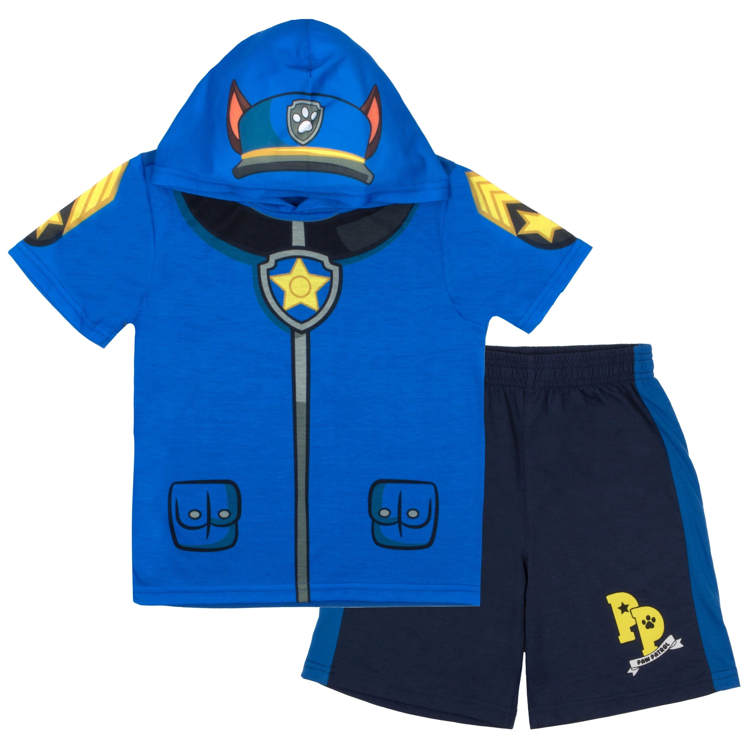 Nickelodeon Paw Patrol Costume Boys Short Sleeve Hoodie T-Shirt & Shorts, 2-Piece Outfit Set for ... | Walmart (US)