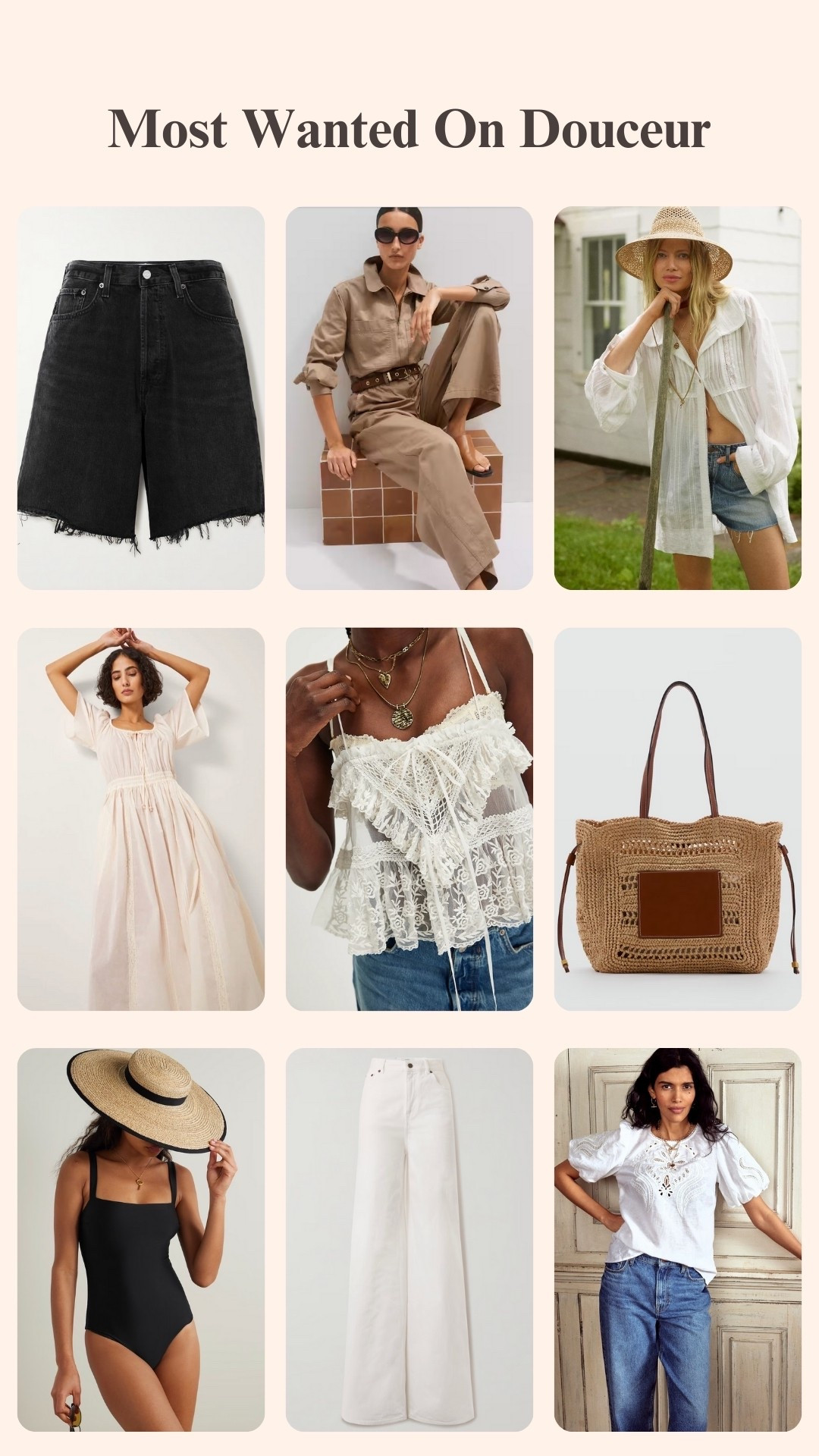 Most Wanted on Douceur this week ❤️


Spring Style, 
Spring Essentials, 
Summer Outfits, 
Holiday Outfits, 
Denim Shorts, 
Jumpsuit, 
Embroidered Tank, 
Cami Top, Lace Top,
White Blouse, 
Shopper Bag, 
Shoulder Bag, 
Midi Dress, 
White Jeans, 
Flared Jeans, 
Swimsuit

#LTKuk #LTKspring #LTKeurope