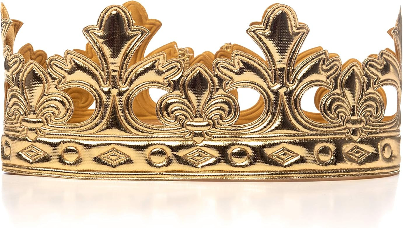 Little Adventures Soft Golden Prince and King Crowns Dress Up Costume Accessory | Amazon (US)