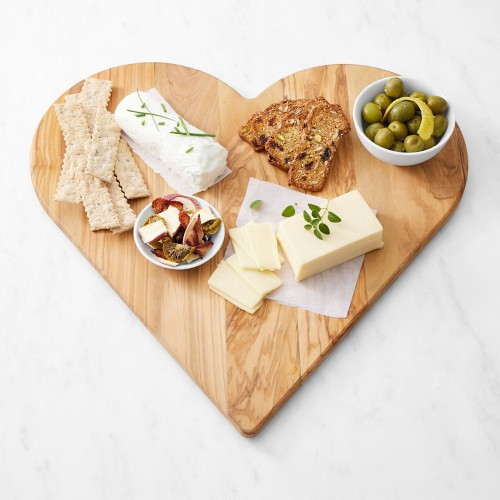 Olivewood Heart Cheese Board, Large | Williams-Sonoma