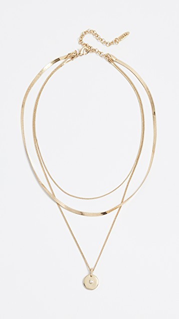 Crystal Disc Charm Necklace | Shopbop
