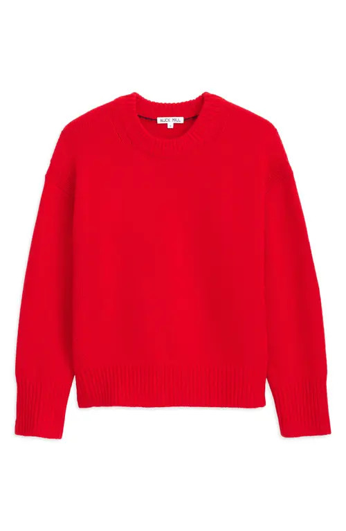Alex Mill Nottinghill Merino Wool Blend Sweater in Bright Flame at Nordstrom, Size X-Large | Nordstrom