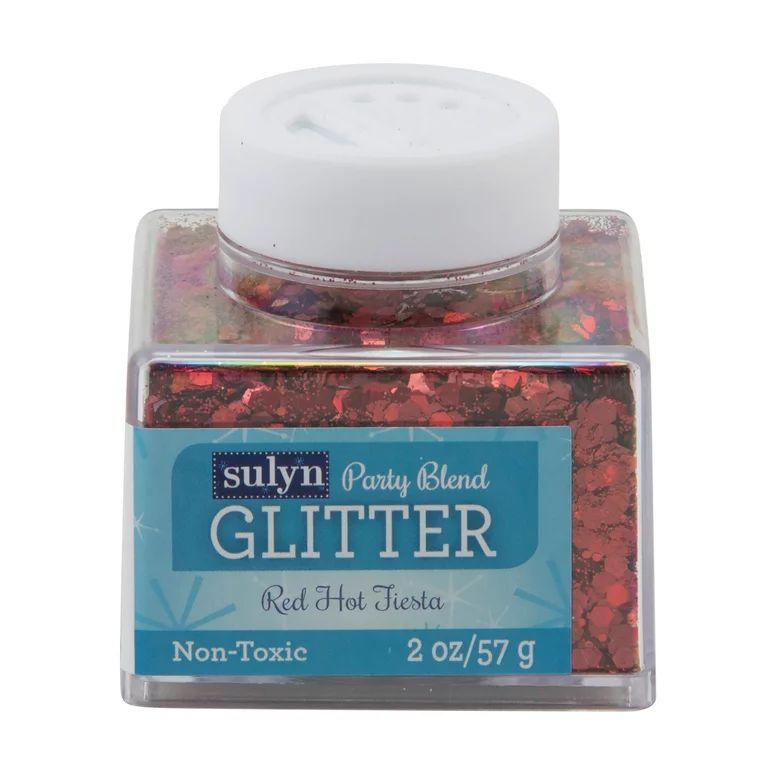 Sulyn Party Blend Glitter for Crafts, Red Hot Fiesta, 2 oz | Walmart (US)