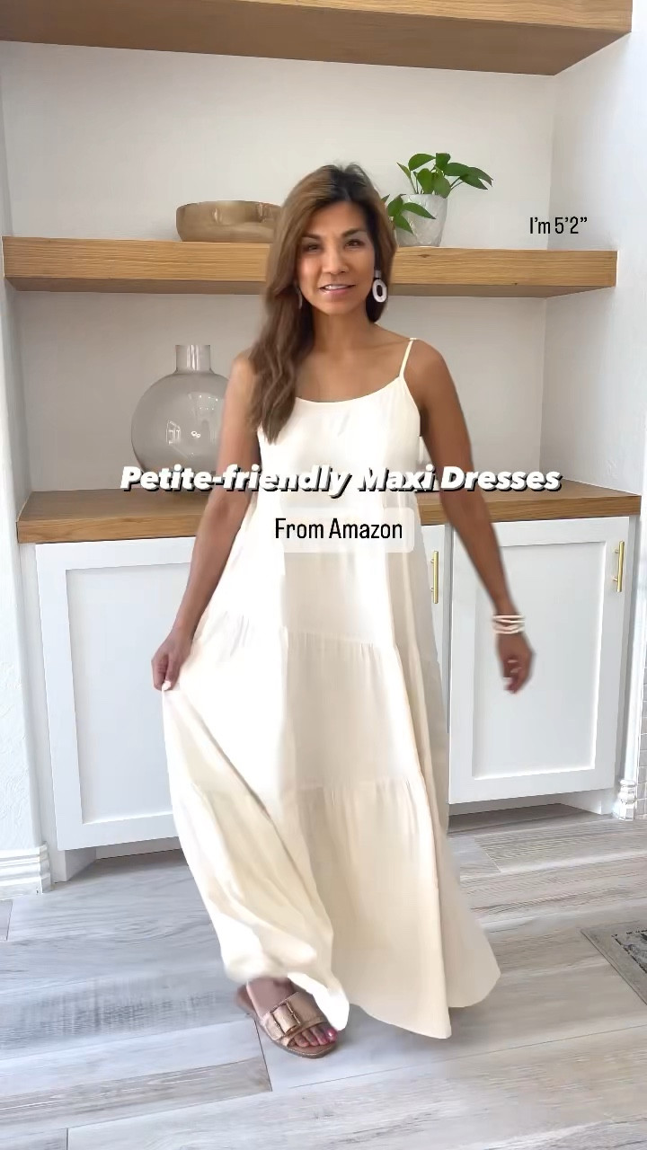1st maxi dress in small tts, color is Beige; wearing fav strapless bra and linked.
2nd maxi dress in small tts(color is watermelon), wearing regular bra.
Sandals fit tts.
Amazon finds, petite-friendly, bump-friendly, straw bags, vacation outfits, summer outfits, cruise, Europe travel

#LTKunder50 #LTKFind #LTKtravel