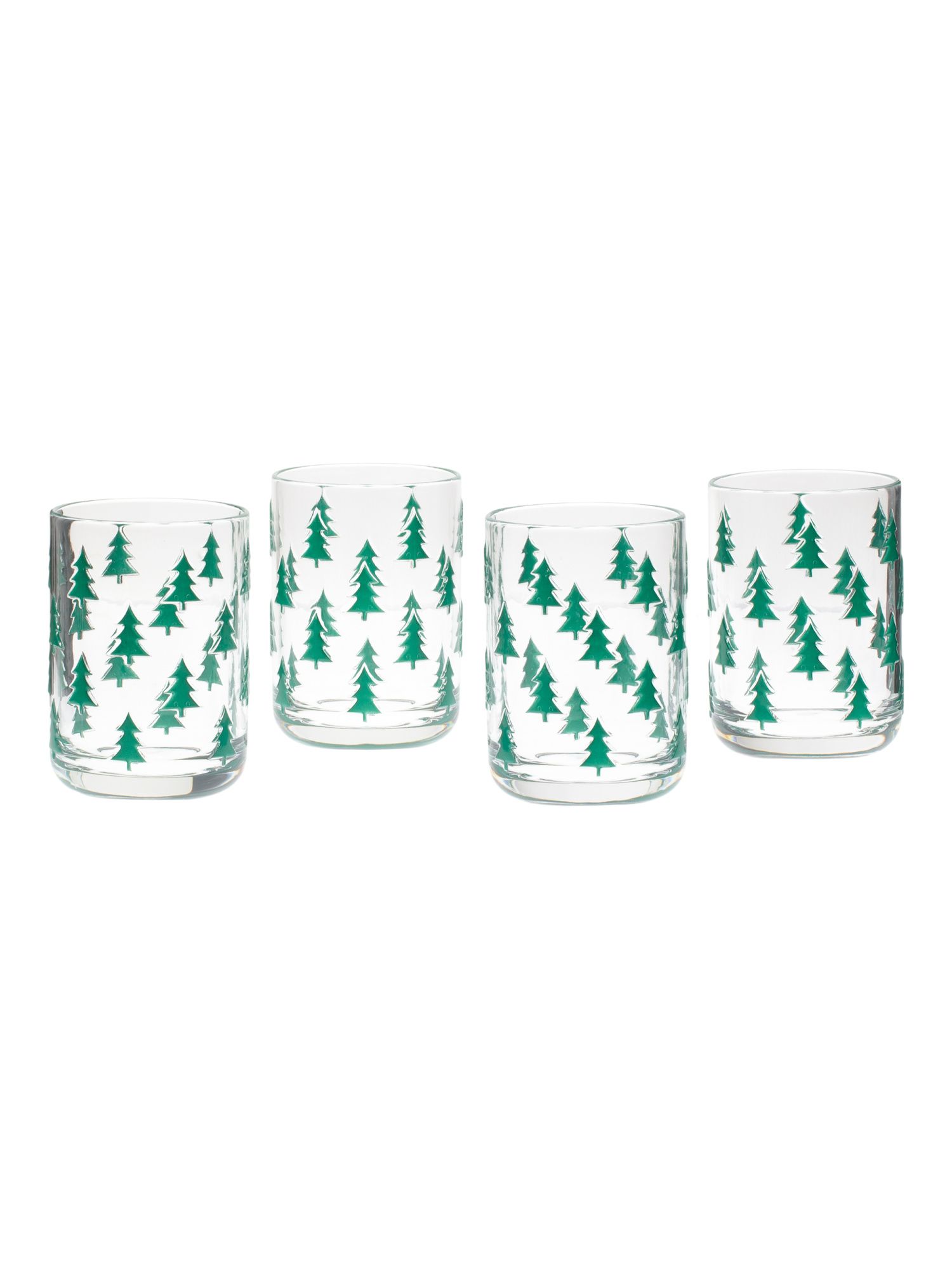Set Of 4 Acrylic Christmas Tree Cups | TJ Maxx