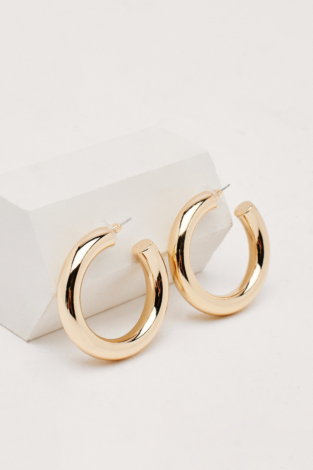 Recycled Thick Hoop Earrings | Nasty Gal (US)
