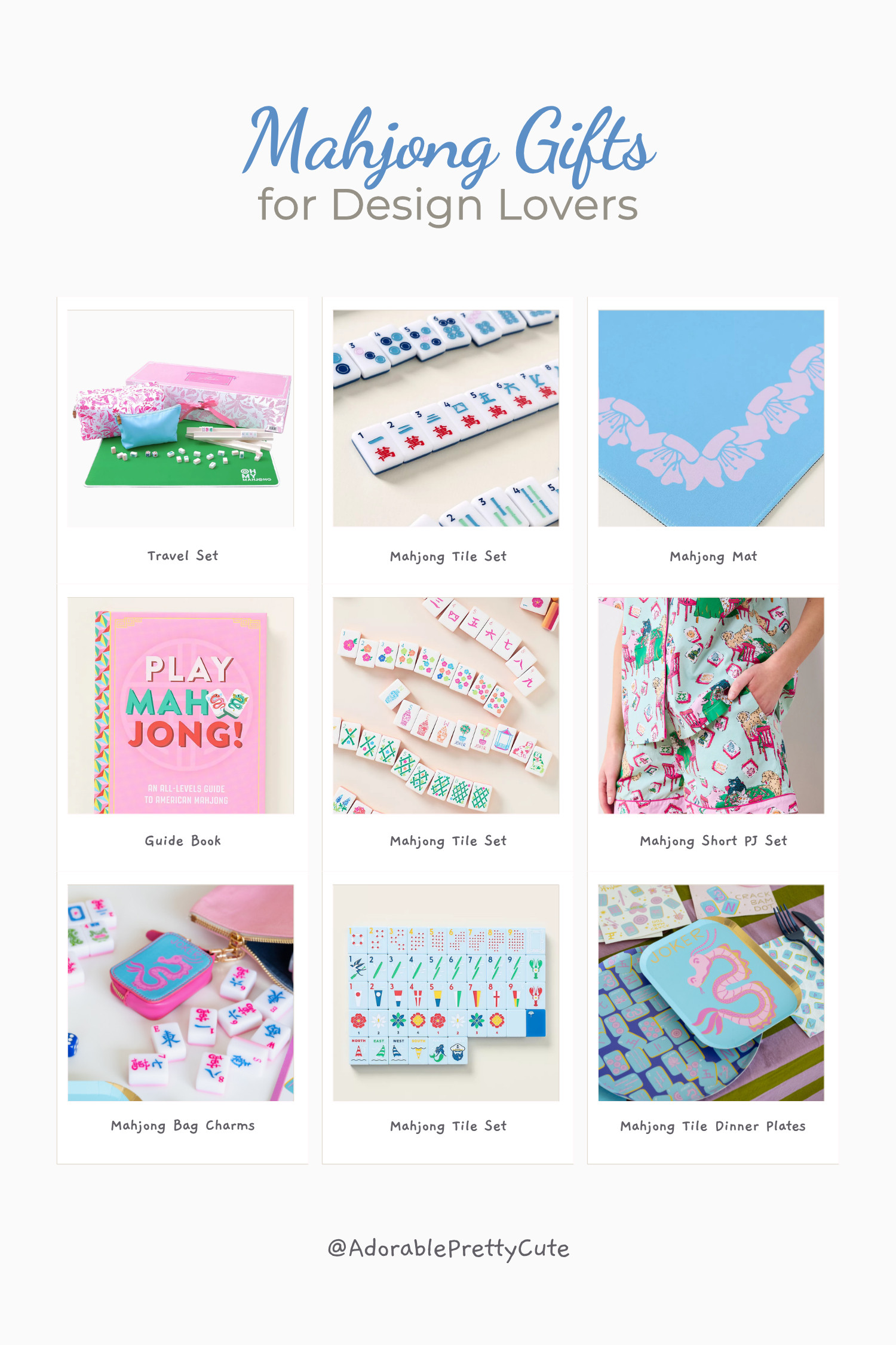 Mahjong Gift Ideas for Design Lovers 🀄✨
A playful mix of mahjong books, tile sets, travel essentials, bag charms, and home pieces that feel both decorative and fun to use. Thoughtful gifts for game nights, housewarmings, or anyone who loves design with a little personality. 

 #MahjongGifts #MahjongGiftIdeas #DesignLovers #GameNight #HousewarmingGifts #Mahjong #MahJongg #MahjongSet #MahjongBook #MahjongMat #TravelMahjong #BagCharm #DinnerPlates #Printfresh #HomeGiftIdeas #DecorativeGames #LTKFinds #LTKhome #LTKtravel #LTKgiftguide