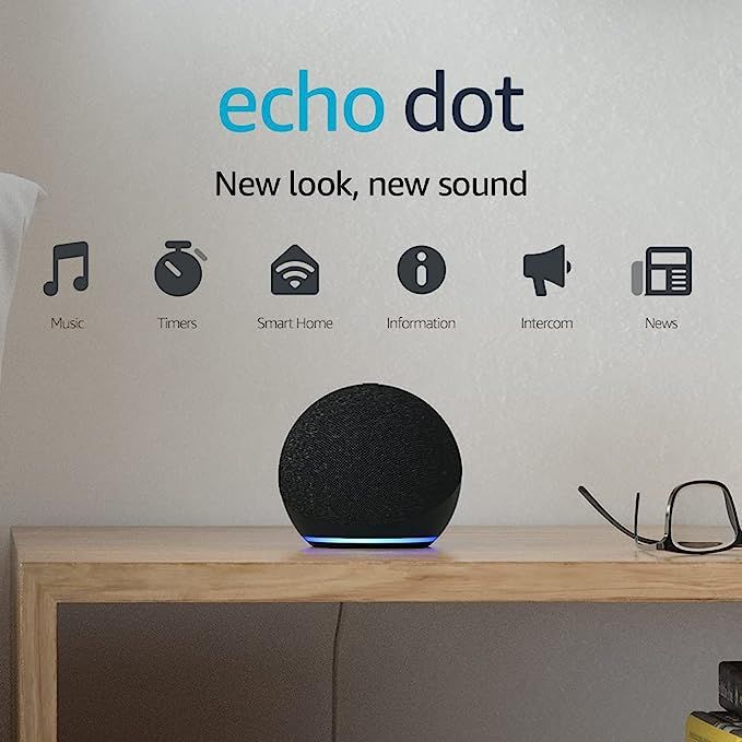 Echo Dot (4th generation) | Smart speaker with Alexa | Charcoal | Amazon (UK)