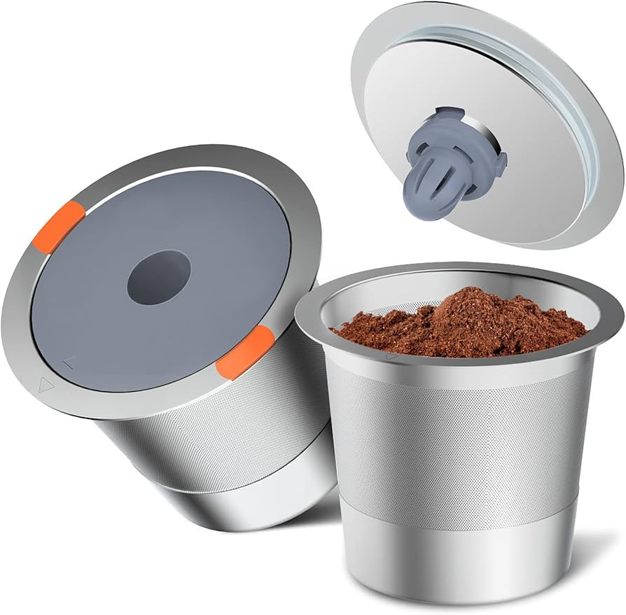 Noalto Reusable K Cups and Coffee Pods,Universal stainless steel k Cups for Keurig 2.0 and 1.0 Co... | Amazon (US)