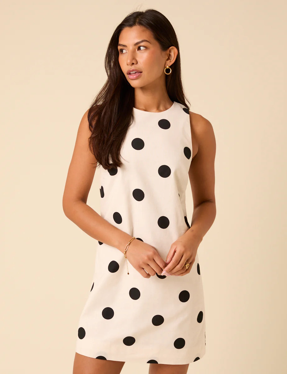 White Polka Dot Palermo Mini Dress | Nobody's Child