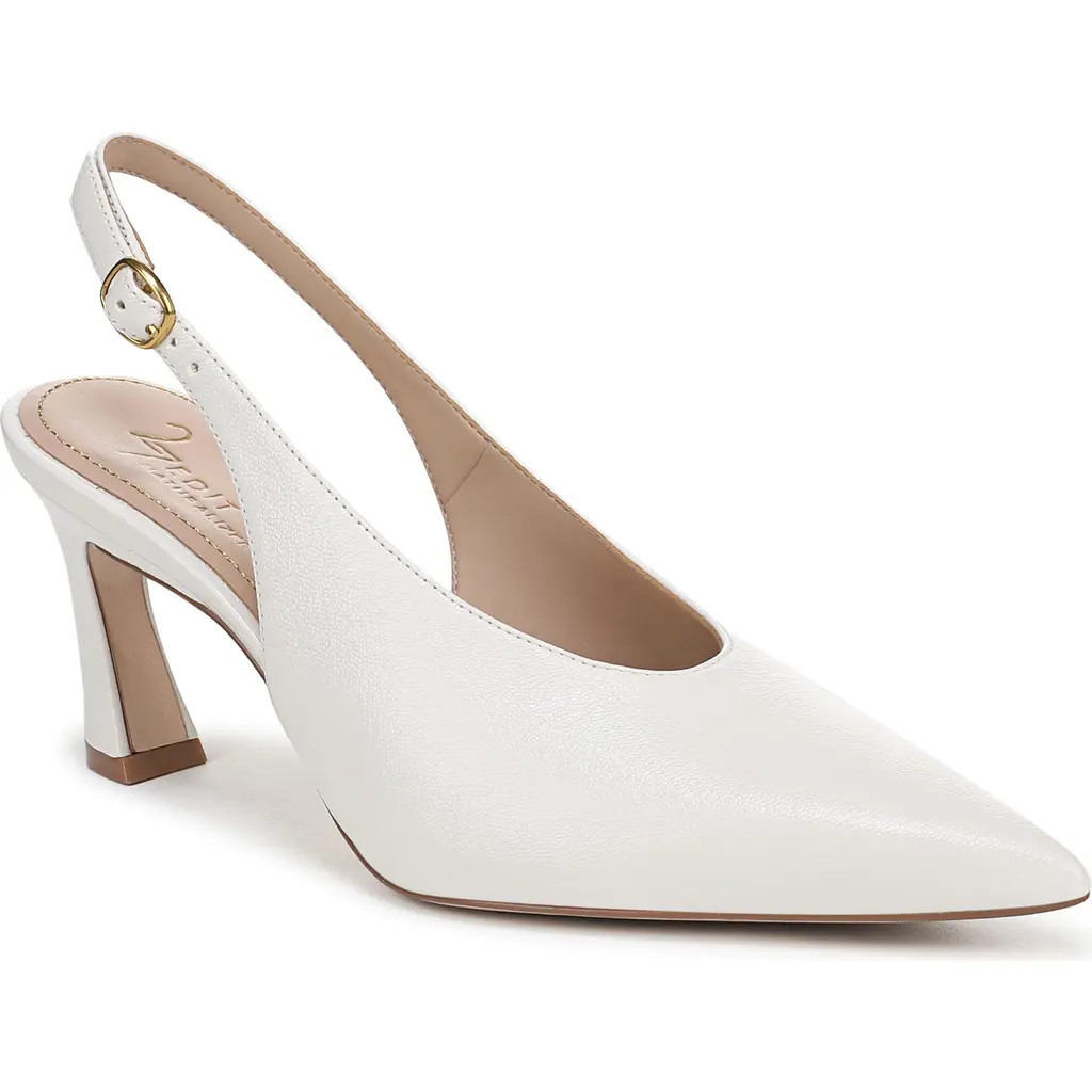 27 EDIT Naturalizer Elaine Slingback Pointed Toe Pump in Warm White at Nordstrom | Nordstrom
