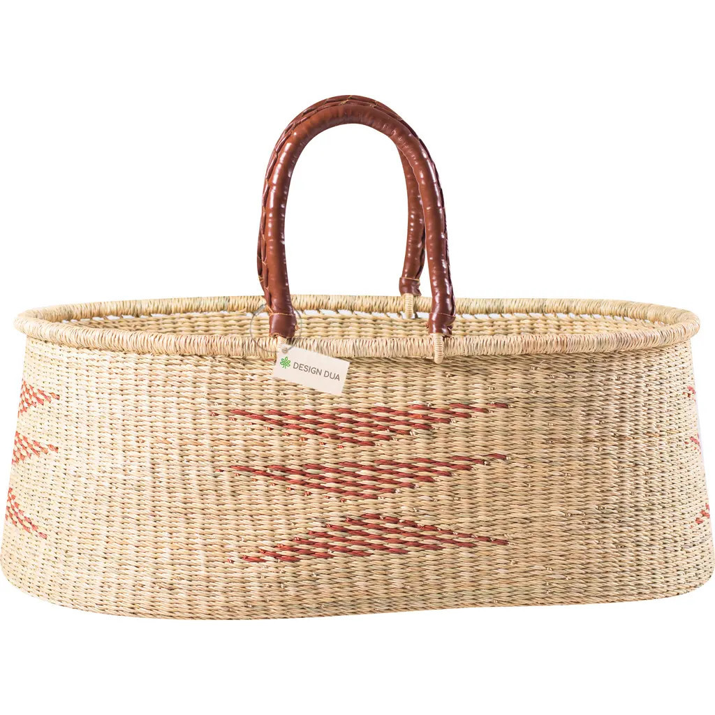 Design Dua Shea Nap & Pack Basket Bassinet Set in Natural & Puce at Nordstrom | Nordstrom