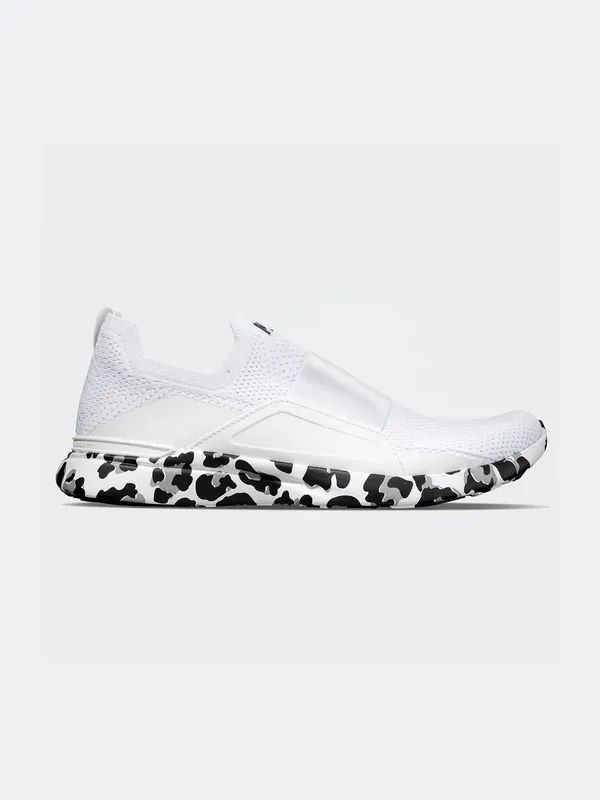 APL - Athletic Propulsion Labs Women's TechLoom Bliss Sneaker - White/Black/Leopard - White - 5.5 | Verishop