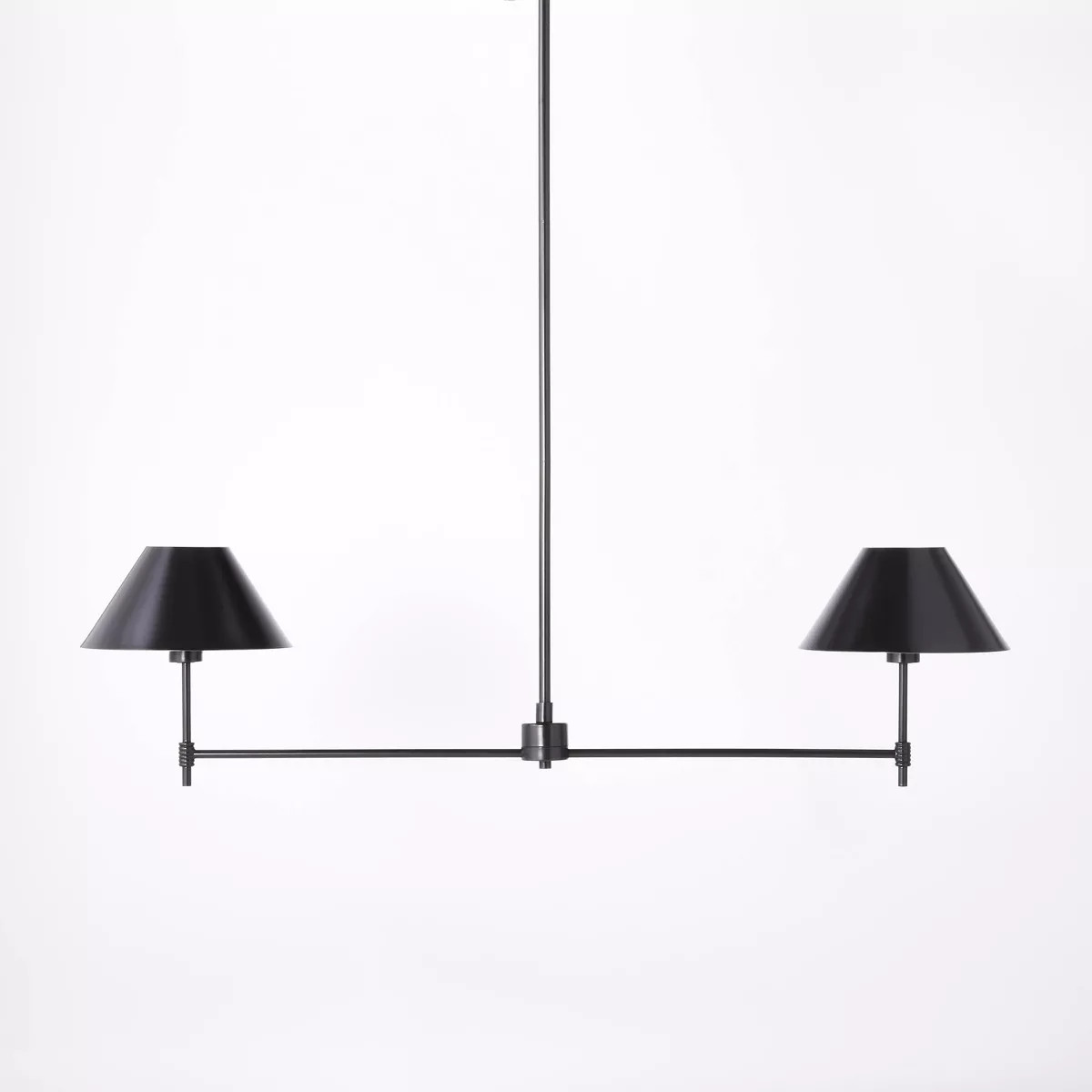 Metal Two Arm Shaded Chandelier Ceiling Light Black - Threshold™ designed with Studio McGee: UL... | Target