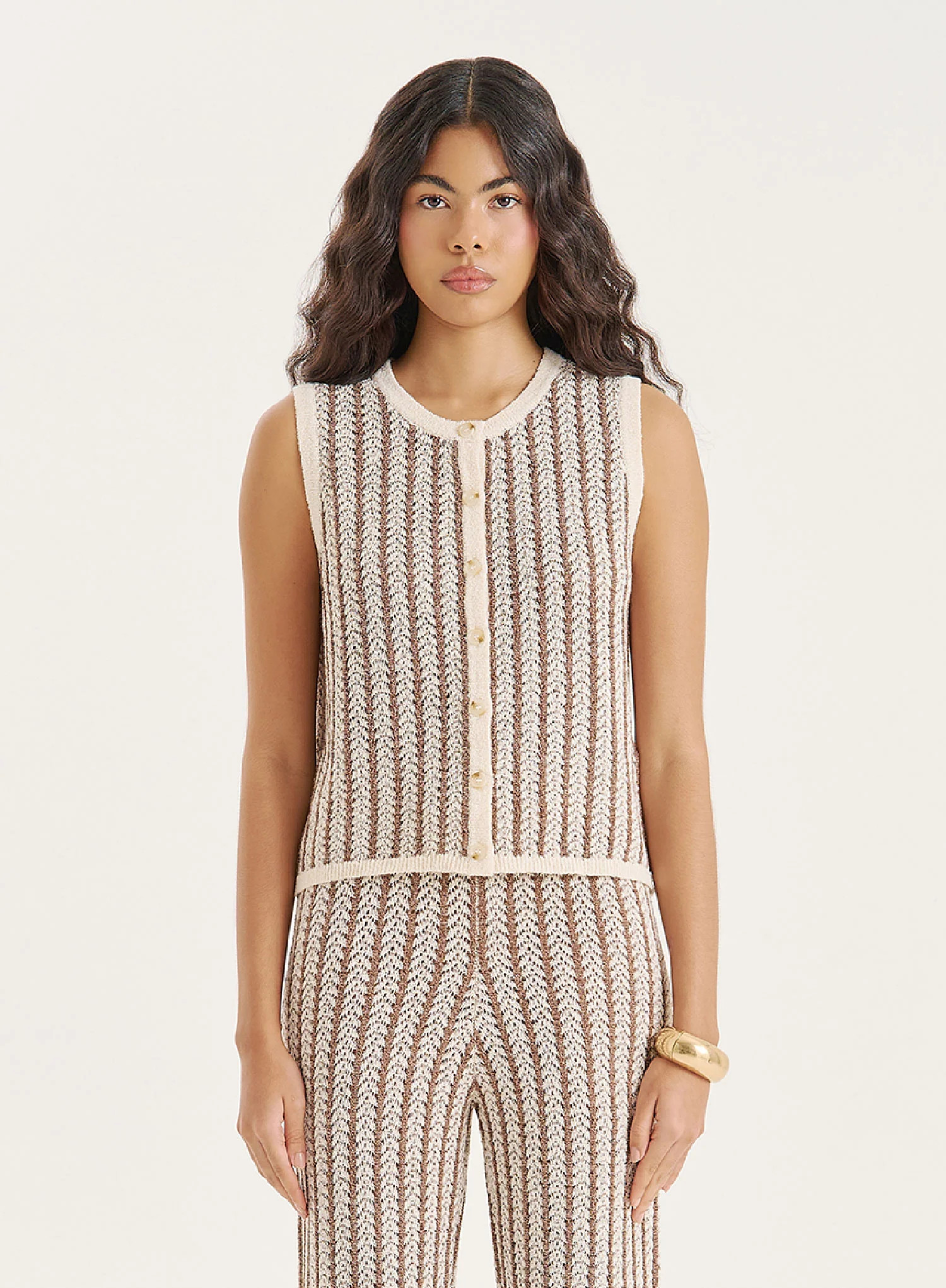 Stripe Knitted Sleeveless Top- Morgan | 4th & Reckless