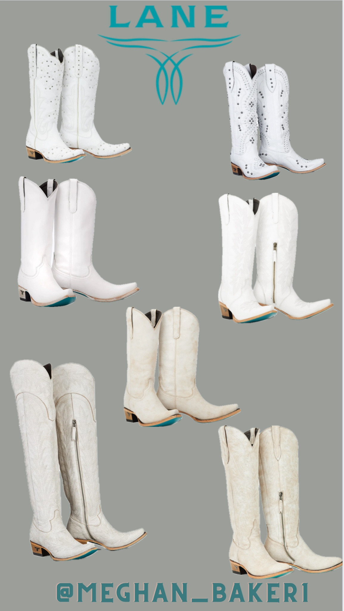 Lane Boot Fashion. These white boots are so much fun!! They are perfect for the summer/ spring!! Country concert, rodeo, girls night out, wedding!!! The white boot trend!! 
MBAKER10… for 10% off;)

#LTKwedding #LTKstyletip #LTKshoecrush