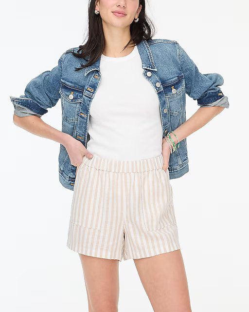 Linen-blend pull-on short | J.Crew Factory