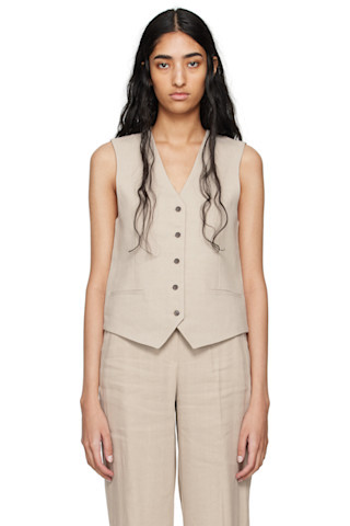 Beige Lena Vest | SSENSE