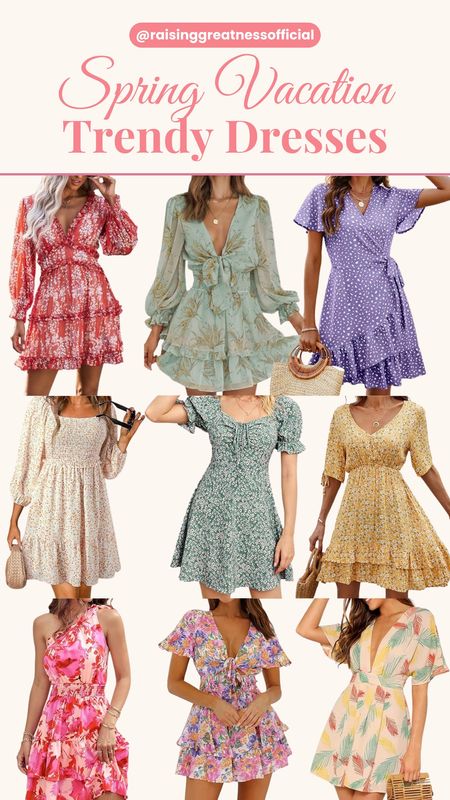 Discover the latest spring vacation trends with these trendy dresses! From floral prints to ruffles, V-necks to mini lengths, elevate your vacation style effortlessly. Embrace the season with feminine and chic dresses perfect for sunny getaways and beach strolls. 🌸👗 #SpringVacation #TrendyDresses

#LTKSeasonal #LTKmidsize #LTKstyletip