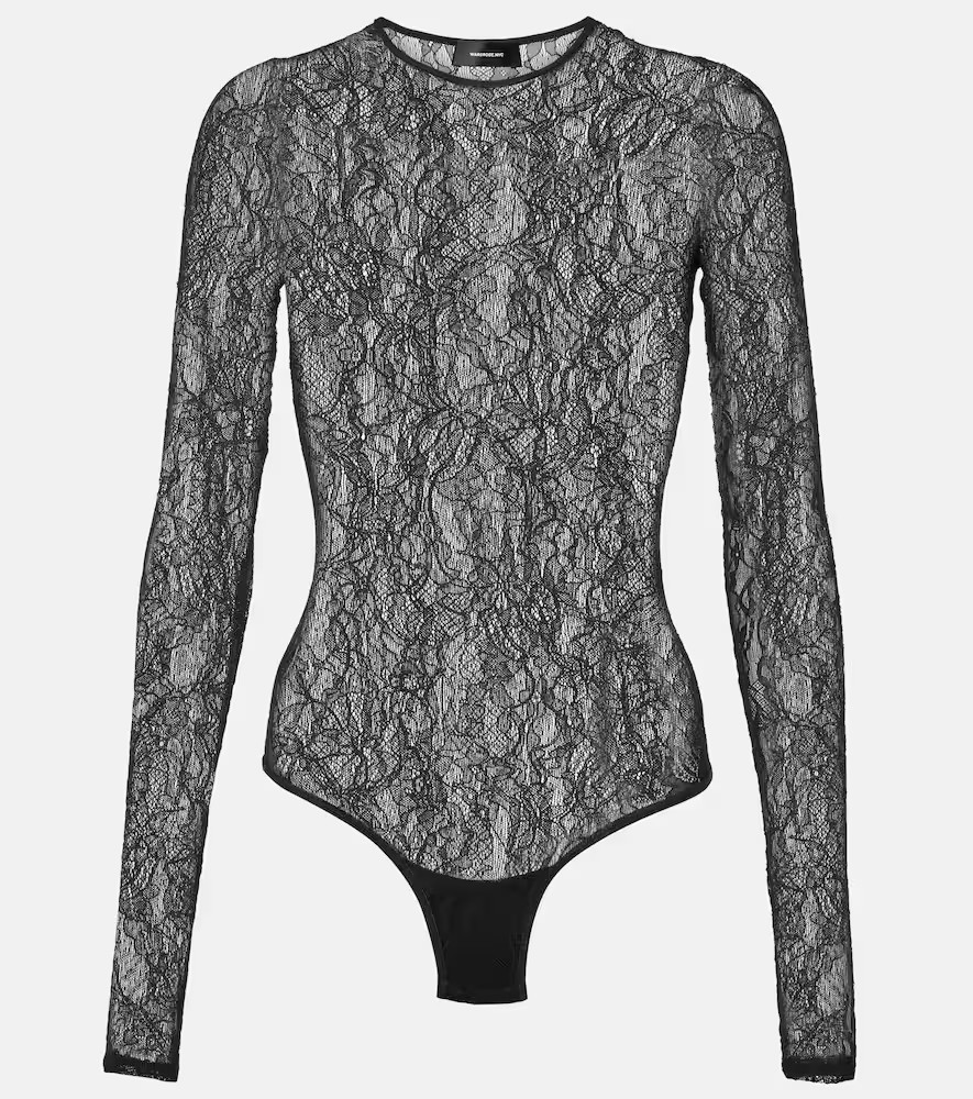 Wardrobe.NYC Floral lace bodysuit | Mytheresa (INTL)