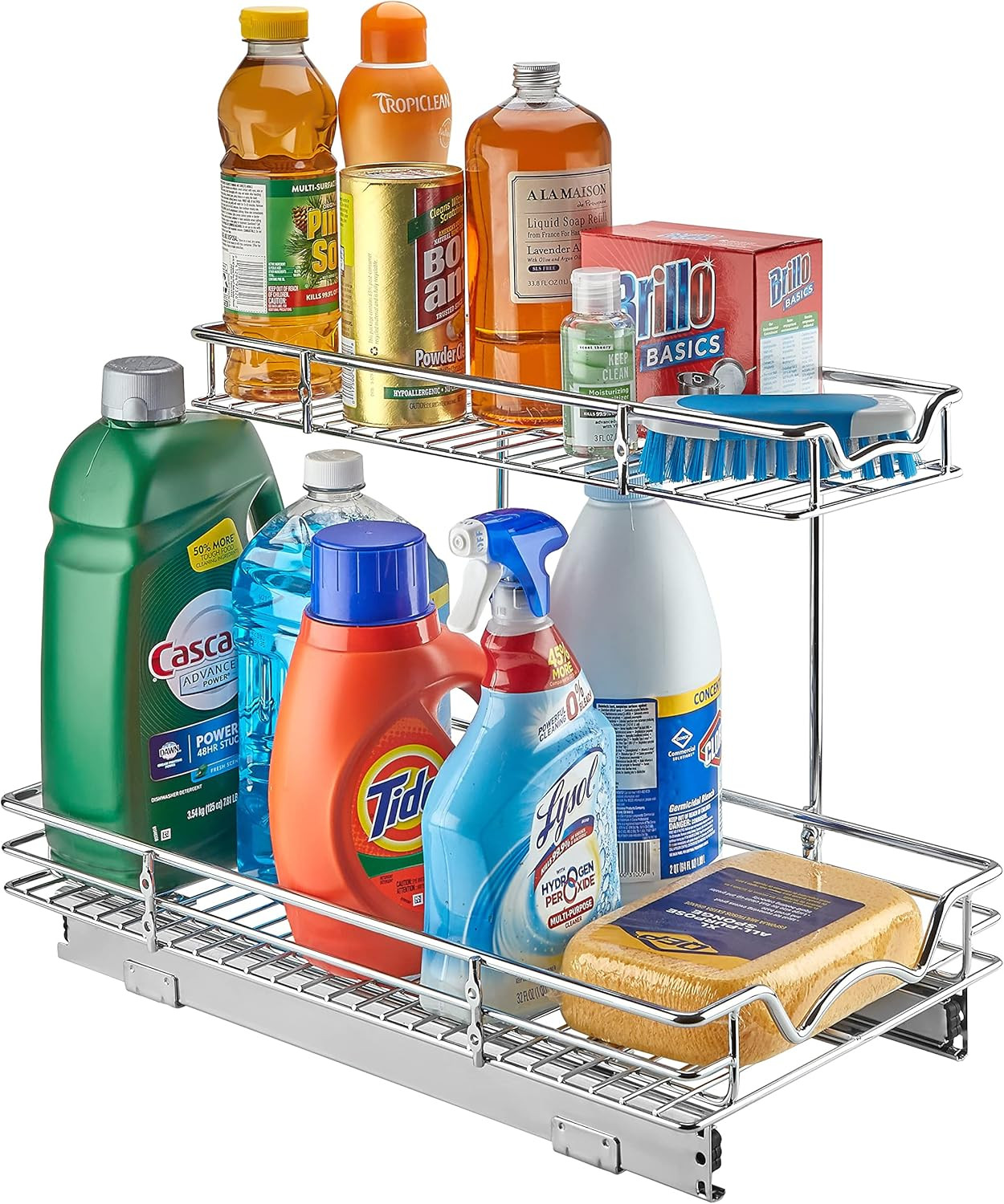 Under the Sink Pull Out Cabinet Organizer Sliding Shelf- Heavy Duty Metal, with 5 Year Limited Wa... | Amazon (US)
