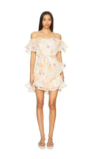 ELLIATT Livette Mini Dress in Peach. - size L | Revolve Clothing (Global)