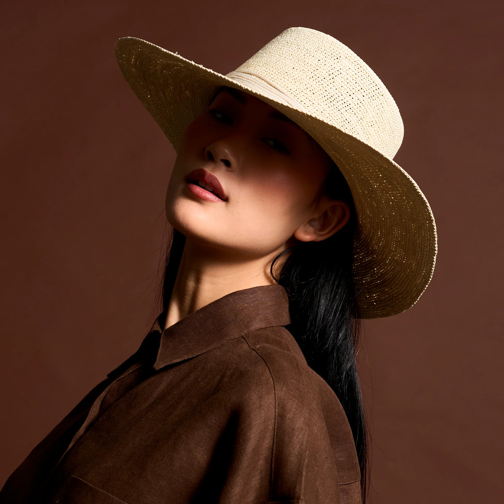 Baia - Packable Wide Brim Boater Cord Tagua Bead Panama Toquilla Straw Hat | Artesano | Artesano