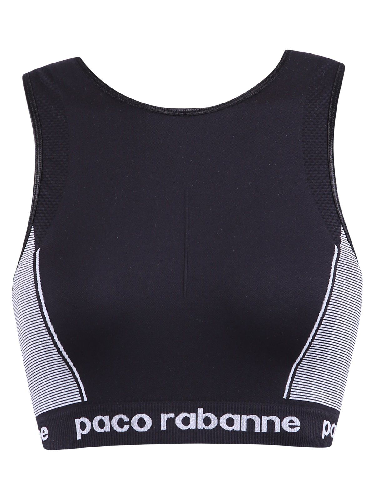 Paco Rabanne Logo Band Stretch Sports Bra | Cettire Global