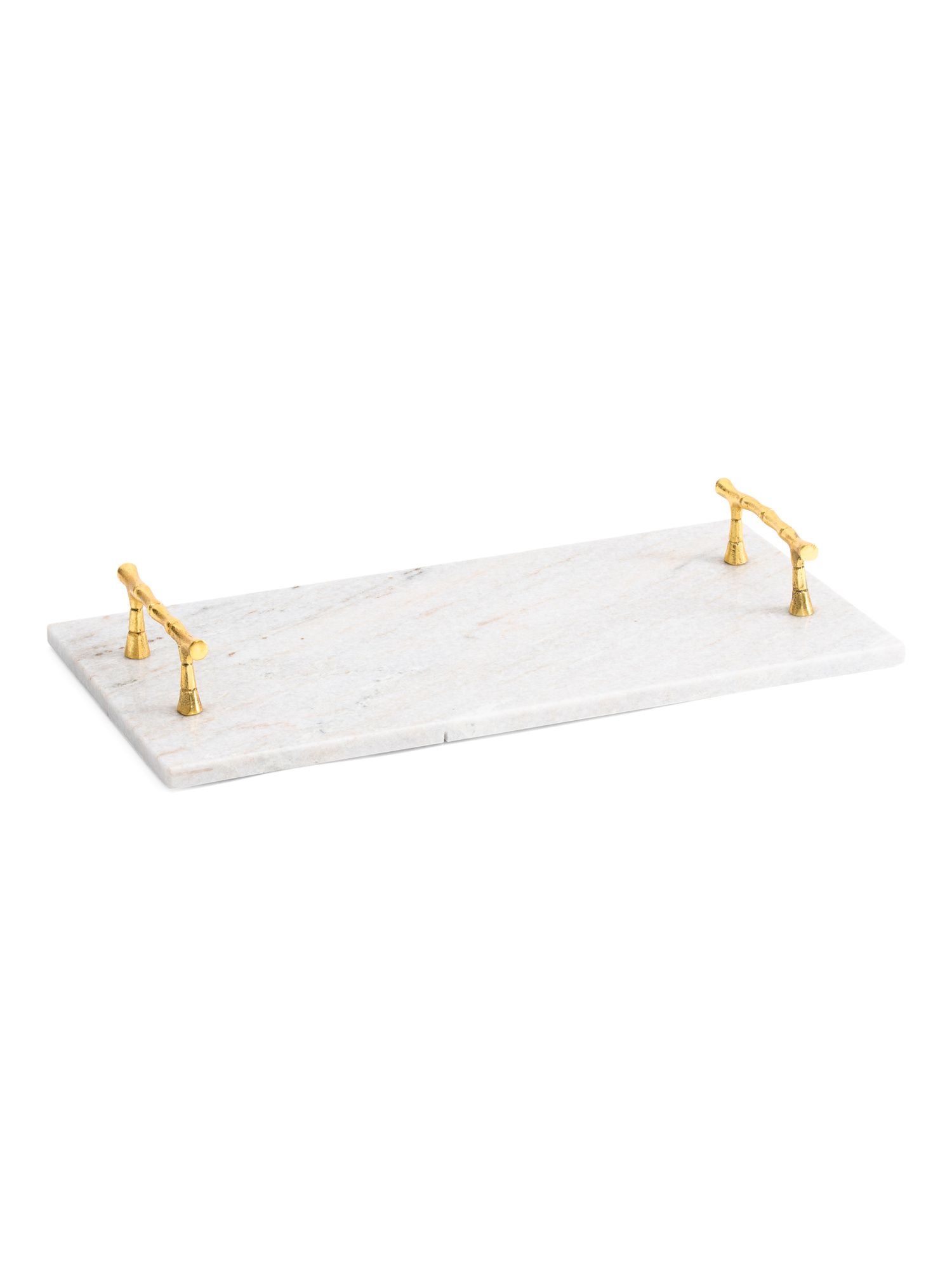 Marble Tray With Brass Handles | Marshalls