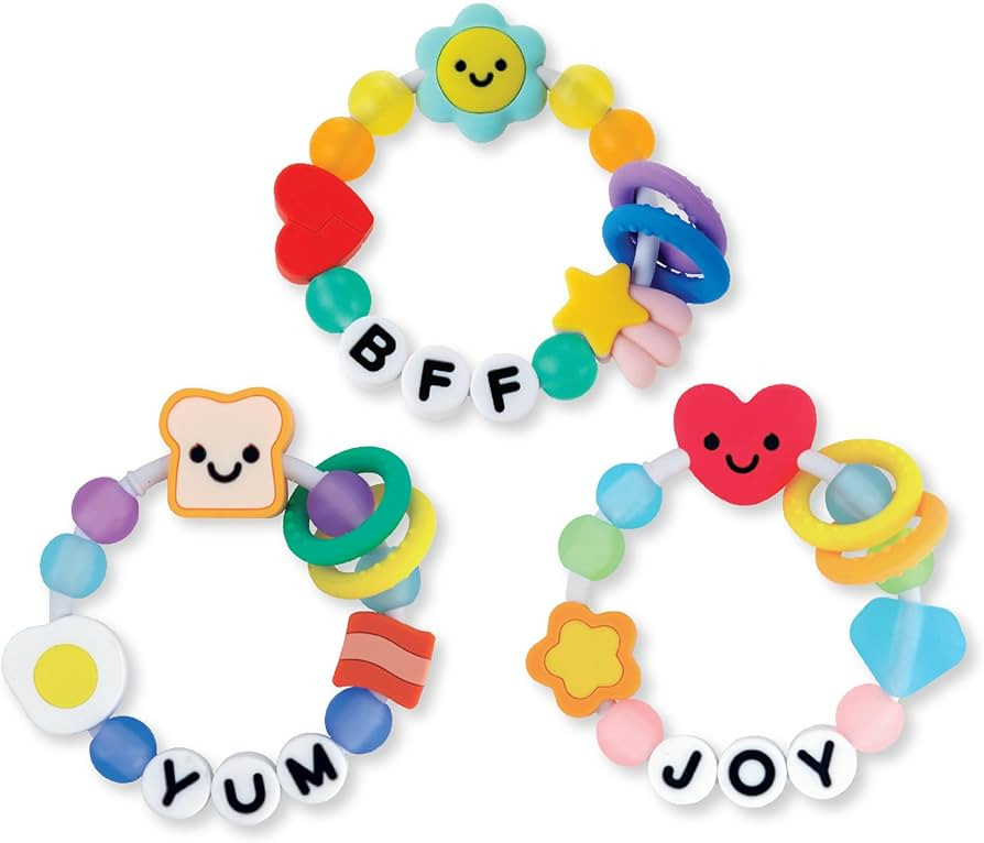 Infantino Friendship Baby Teethers, Soft Silicone Teething Toys, Sensory Textures, Easy to Grip, ... | Amazon (US)