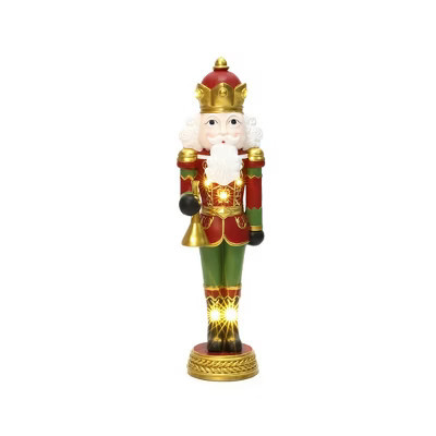 LuxenHome 35.83" LuxenHome 3Ft Lighted Nutcracker Bugling Soldier, Battery Operated Christmas Holiday Decoration | Target