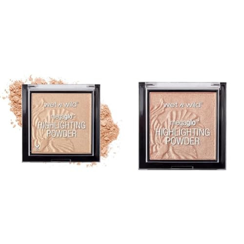 wet n wild MegaGlo Highlighting Powder Warm Gold Golden Flower Crown and Natural Pink Precious Petals | Amazon (US)
