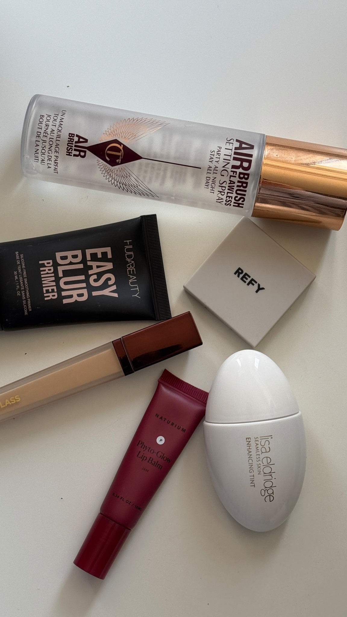 Switching things up for a spring glowy makeup look. 

- I’ve been loving the Lisa Eldridge tinted moisturiser for days where I don’t want too much coverage.  
- the  hourglass vanish concealer is literally my go to at the moment you need the smallest amount and the shade sepia is the perfect neutral! 
- if you want your makeup to last allll day you need to start using the Charlotte tilbury setting spray! 
- obsessed with how comfortable the naturium phyto glow lip balms are and they have an amazing shade selection 
- the refy blushes blend out so effortlessly 
- I love the feel of the huda beauty easy blur primer it feels like silicone but doesn’t have any silicone in so it’s super blurring 

#makeup #makeuplook #glowymakeup #beautyfavourites #hudabeuty #charlottetillbury #hourglass #refy #lisaeldrige #naturium 

#LTKbeauty #LTKAprilSpotlight #LTKspring