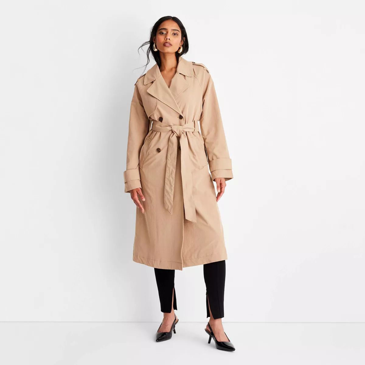 Women's Classic Trench Coat - A New Day™ Tan | Target