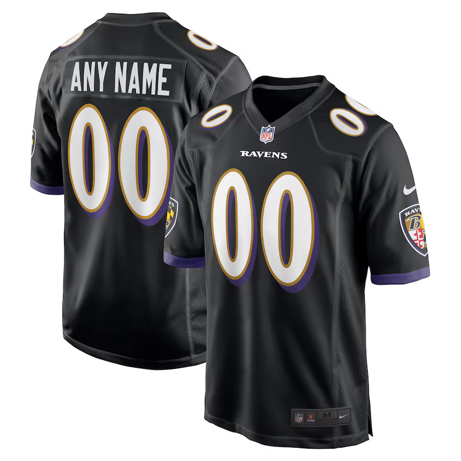Youth Baltimore Ravens Nike Black Game Custom Jersey | NFL Shop