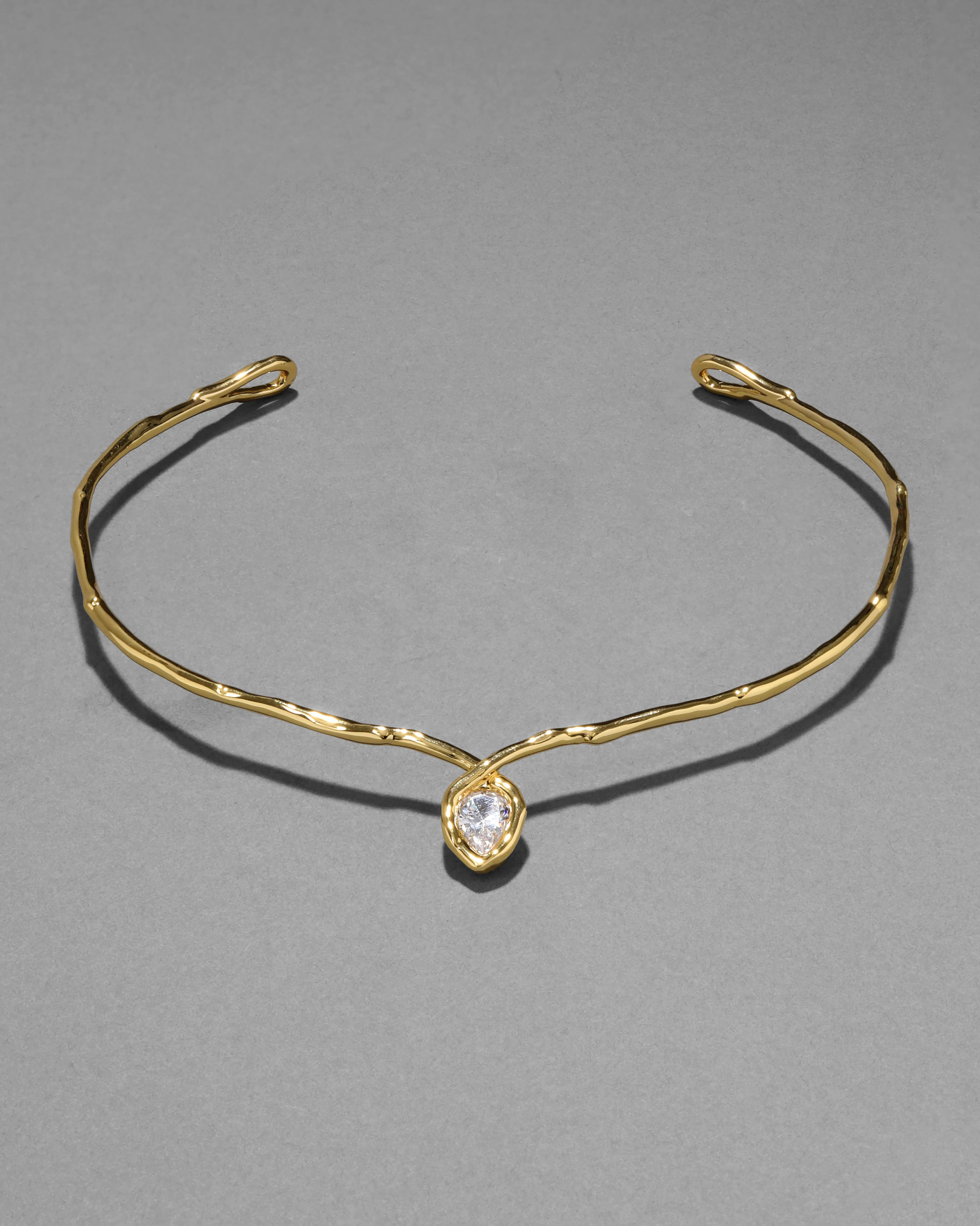 Asterales Gold Floating Collar Necklace | Crystal Gold Collar Necklace | Alexis Bittar