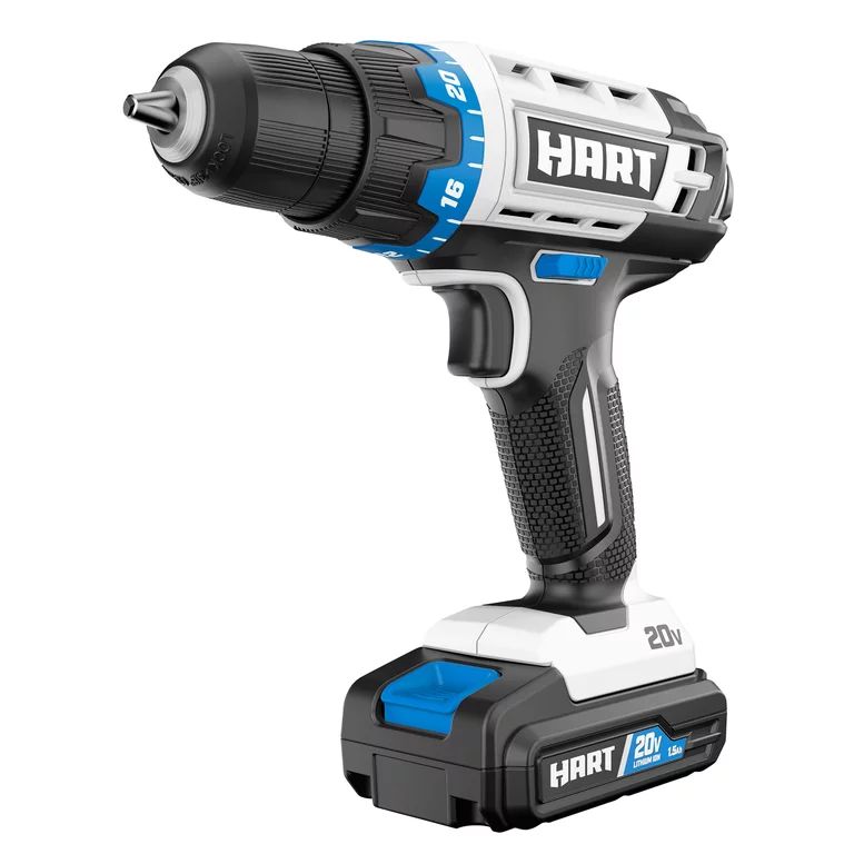 HART 20-Volt Cordless 3/8-inch Drill/Driver Kit (1) 20-Volt 1.5Ah Lithium-Ion Battery | Walmart (US)