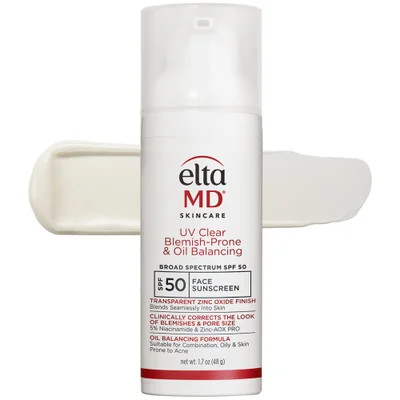 EltaMD UV Clear Acne Blemish-Prone & Oil Balancing SPF 50 (1.7 fl. oz.) | Dermstore