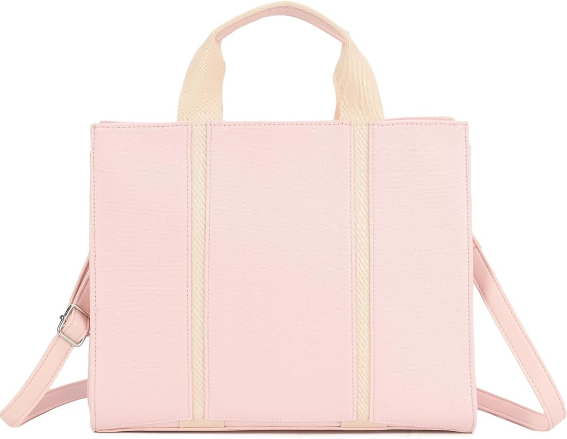 Barsine Tote Bag for Women Canvas Purses Organized Tote Handbag Satchel Shoulder Bags | Amazon (US)