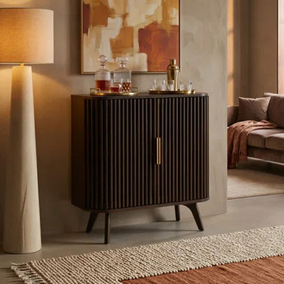 George Oliver Klever 2-Door Mid Century 2 door Cabinet 37" Wood Cabinet with Adjustable Shelves | Wayfair North America