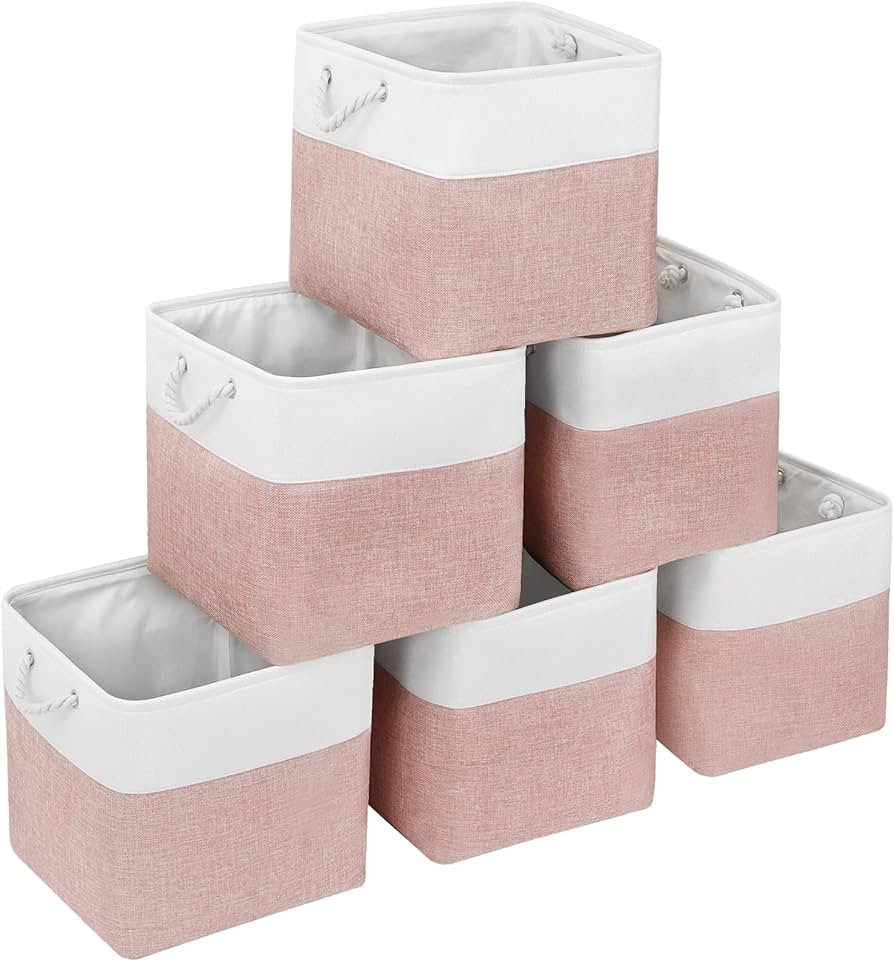 AUSSIY Cube Storage Bin, Collapsible Fabric Storage Bins With Handles, For Clothes Storage, Toys,... | Amazon (US)