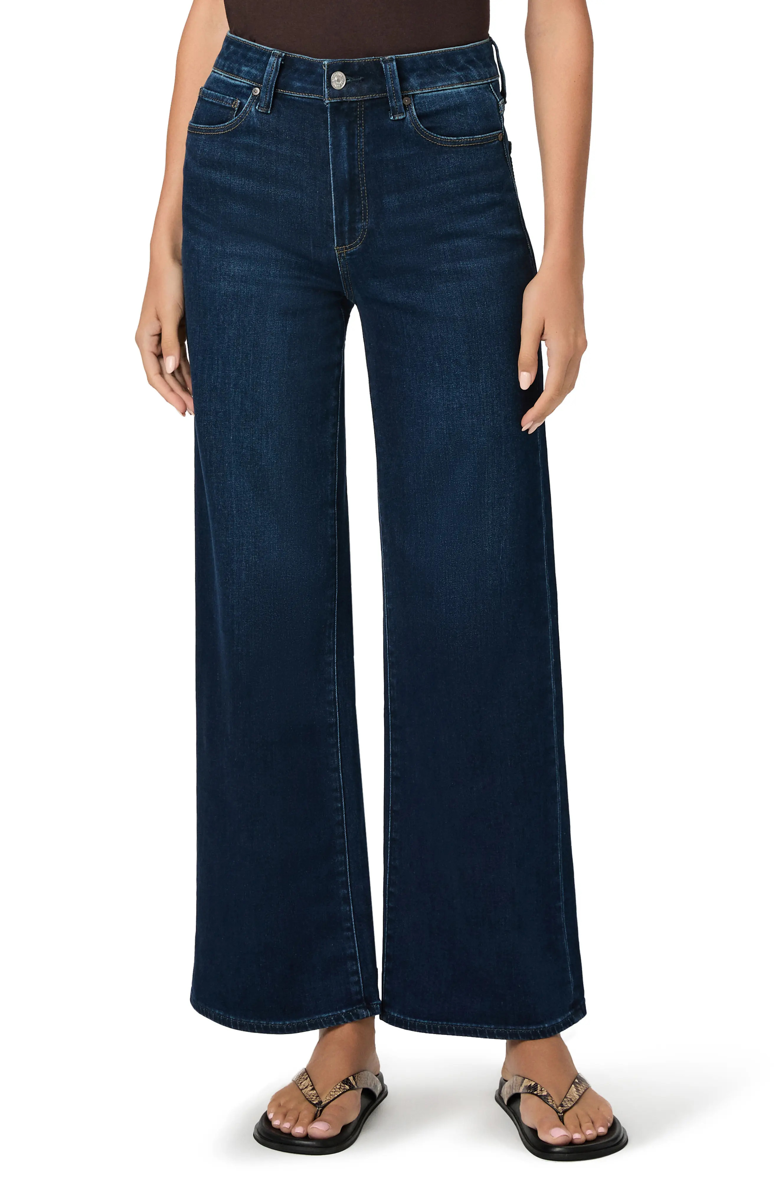 PAIGE Anessa High Waist Wide Leg Jeans in Amagansett at Nordstrom, Size 28 | Nordstrom