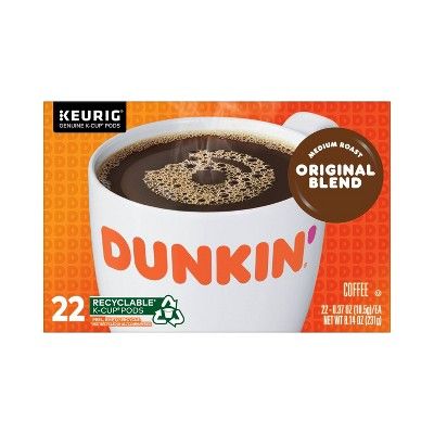 Dunkin&#39; Donuts Original Medium Roast Coffee - Keurig  K-Cup Pods - 22ct | Target