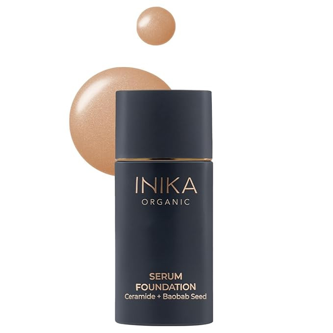 INIKA Organic Serum Foundation medium to full coverage, second skin feel infused with skincare in... | Amazon (US)