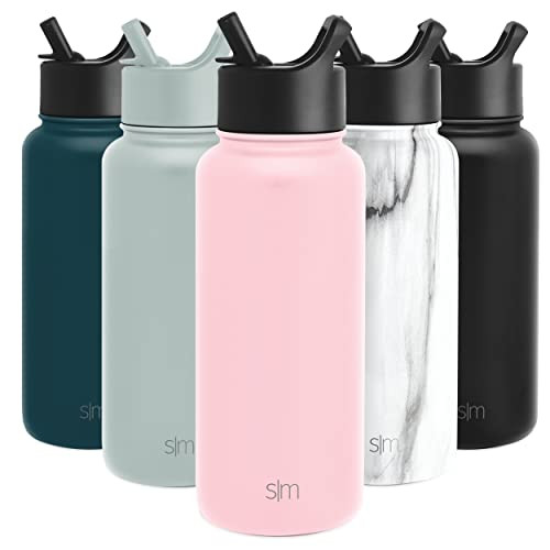Simple Modern Water Bottle with Straw Lid Vacuum Insulated Stainless Steel Metal Thermos Bottles | R | Amazon (US)