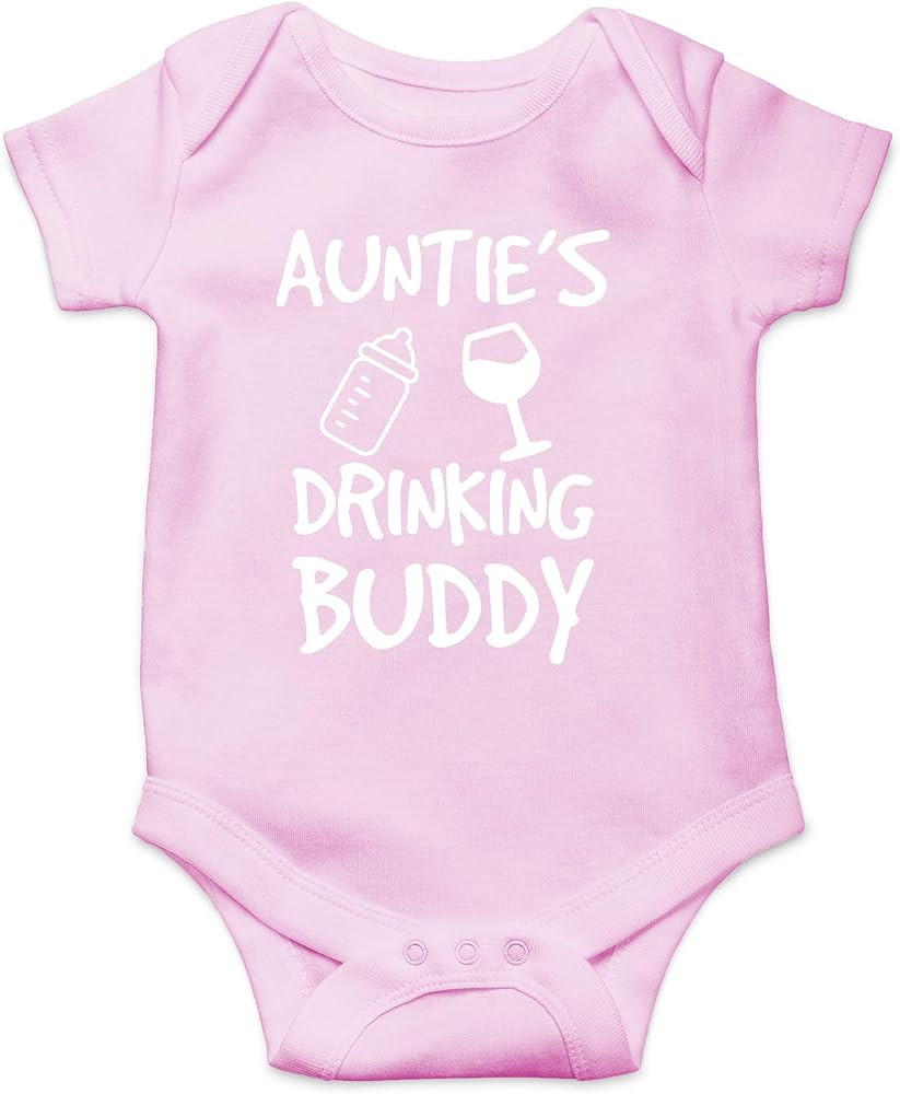 CBTwear Auntie's Drinking Buddy - My Aunt is The Best - Cute Infant One-Piece Baby Bodysuit | Amazon (US)