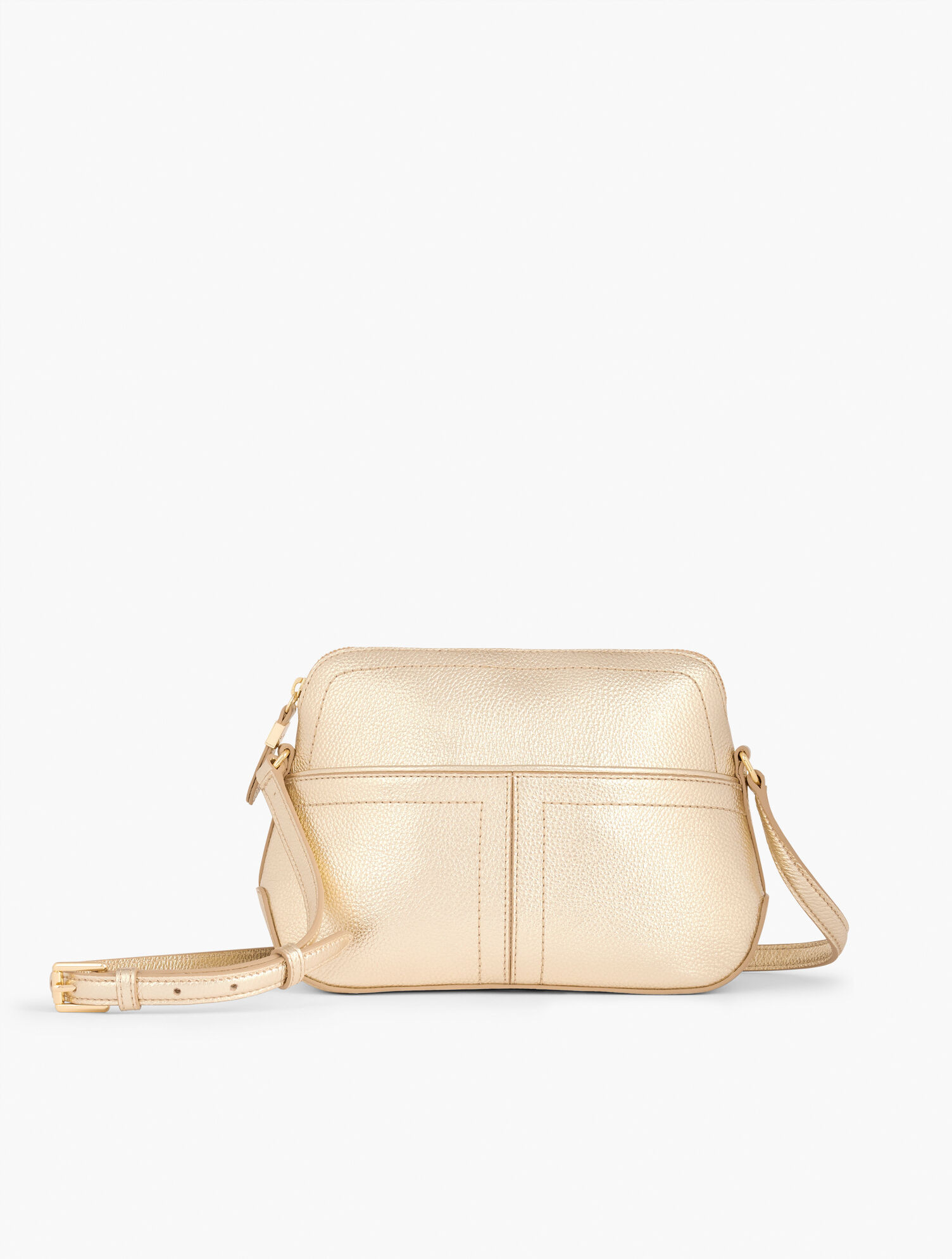 Ellis Leather Crossbody Bag - Metallic | Talbots