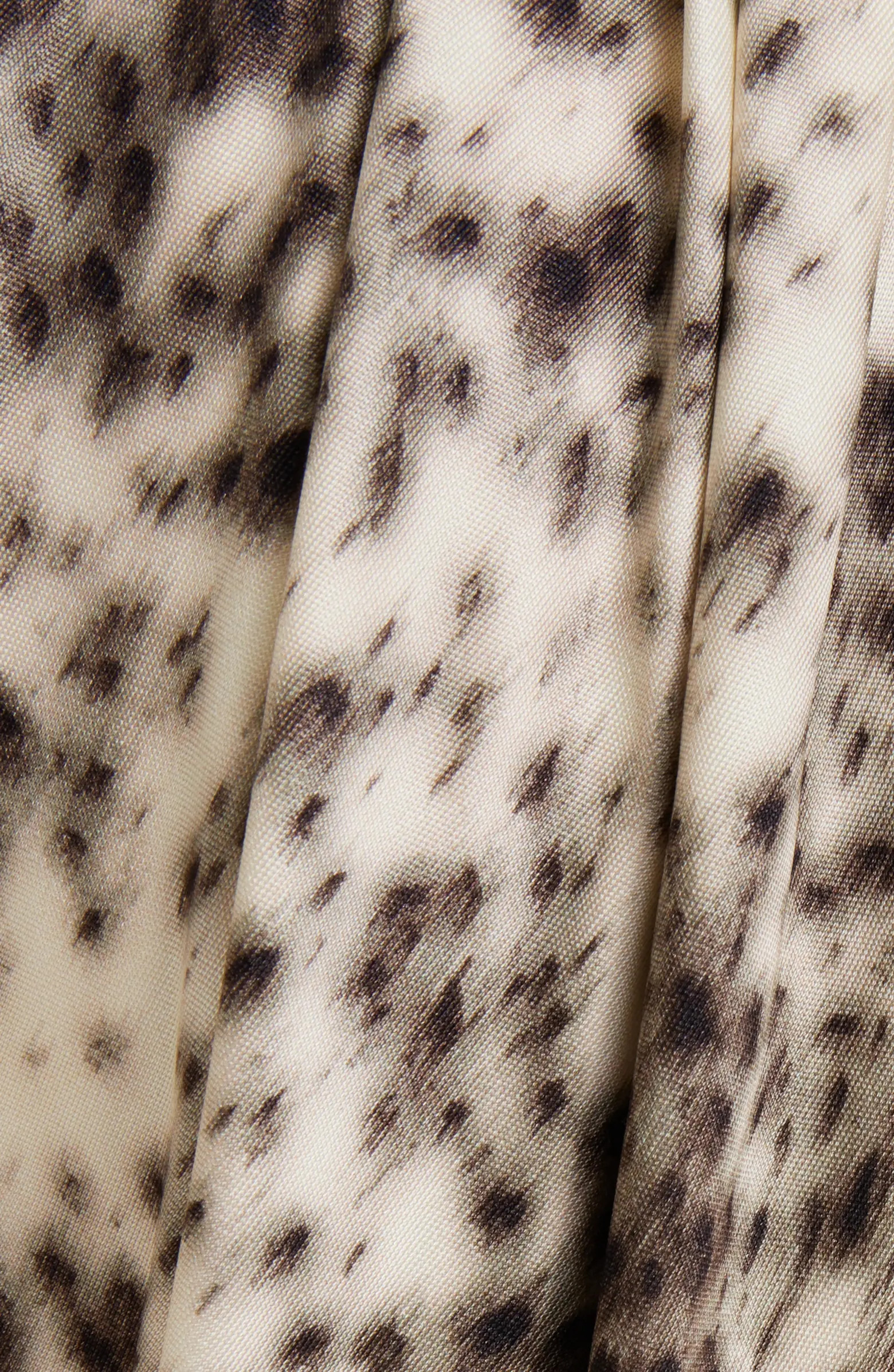 Snow Leopard Print Halter Neck Draped Jersey Dress | Nordstrom